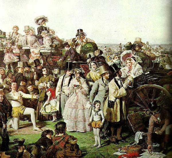 William Powell  Frith derby day, c. Norge oil painting art